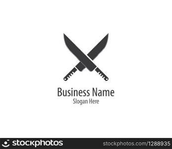 Knife logo template vector icon illustration design