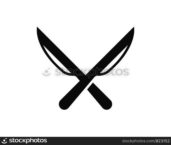 knife logo vector icon illustration template