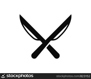knife logo vector icon illustration template