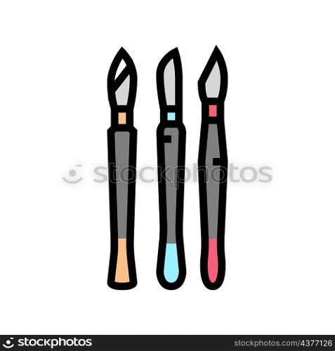 knife medical color icon vector. knife medical sign. isolated symbol illustration. knife medical color icon vector illustration