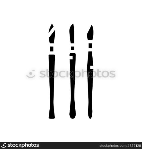 knife medical glyph icon vector. knife medical sign. isolated contour symbol black illustration. knife medical glyph icon vector illustration