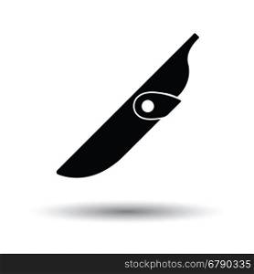 Knife scabbard icon. White background with shadow design. Vector illustration.