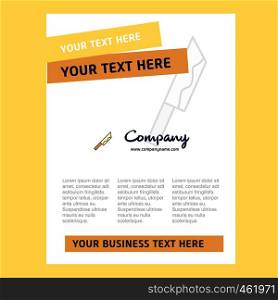Knife Title Page Design for Company profile ,annual report, presentations, leaflet, Brochure Vector Background