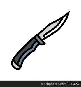 knife weapon war color icon vector. knife weapon war sign. isolated symbol illustration. knife weapon war color icon vector illustration