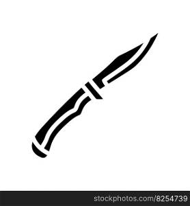 knife weapon war glyph icon vector. knife weapon war sign. isolated symbol illustration. knife weapon war glyph icon vector illustration