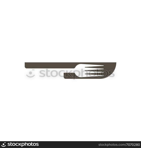 knife with fork logo icon sign design element