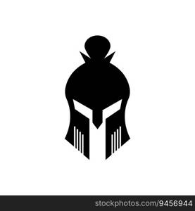Knight helmet vector illustration for an icon, symbol or logo. knight flat logo gladiator