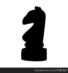 Knight piece in chess game symbol in flat style. Knight&rsquo;s move isolated on white background. Strategy board game. Vector illustration. Knight piece in chess game symbol in flat style. Knight&rsquo;s move isolated on white background.