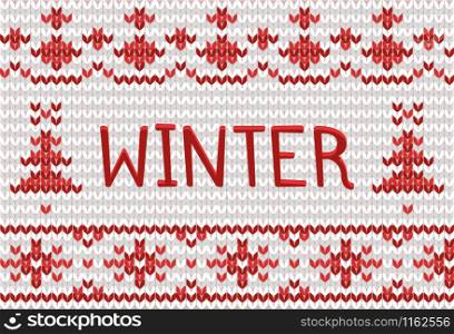 Knitted winter background with place for text for your design