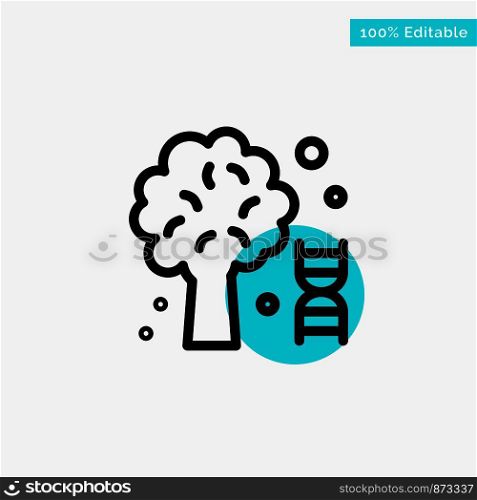 Knowledge, Dna, Science, Tree turquoise highlight circle point Vector icon