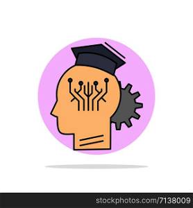 knowledge, management, sharing, smart, technology Flat Color Icon Vector