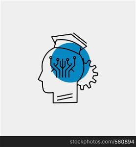 knowledge, management, sharing, smart, technology Line Icon. Vector EPS10 Abstract Template background