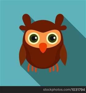 Knowledge owl icon. Flat illustration of knowledge owl vector icon for web design. Knowledge owl icon, flat style