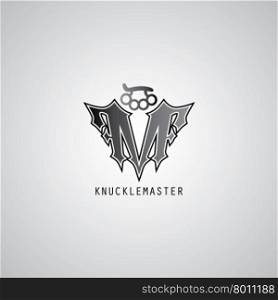 knuckle logo template. knuckle logo template theme vector art illustration