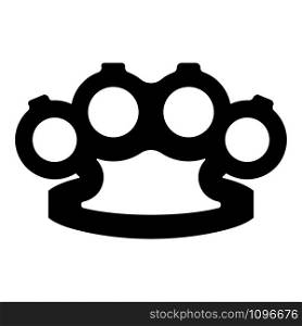 Knuckleduster Knuckles Weapon for hand icon black color vector illustration flat style simple image. Knuckleduster Knuckles Weapon for hand icon black color vector illustration flat style image