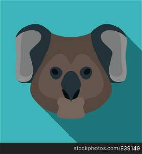 Koala head icon. Flat illustration of koala head vector icon for web design. Koala head icon, flat style