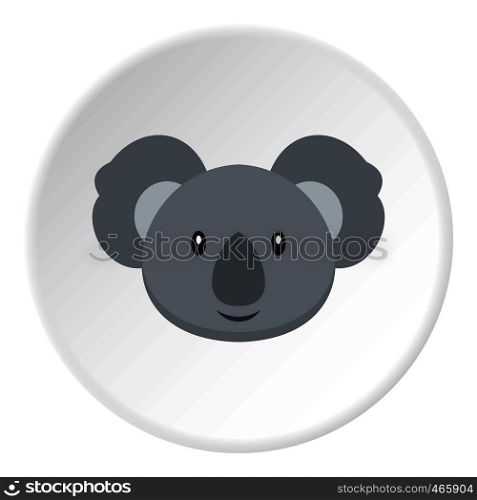 Koala icon in flat circle isolated on white vector illustration for web. Koala icon circle