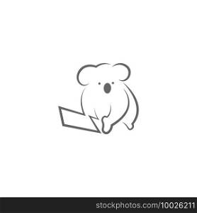 Koala logo icon design illustration vector template