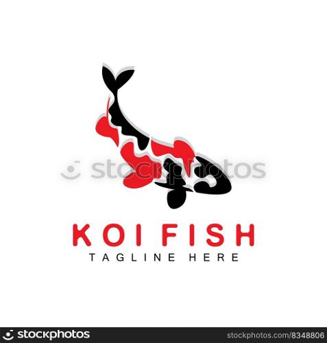 Koi Fish Logo Design, Chinese Lucky And Triumph Ornamental Fish Vector, Company  Brand Gold Fish Icon —