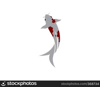 Koi fish logo vector icon template 