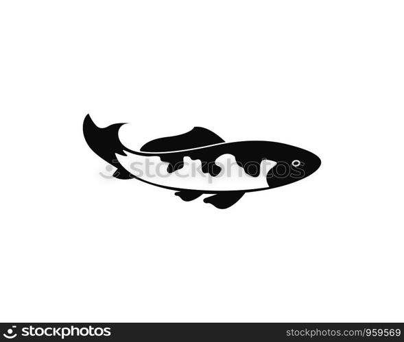 Koi fish logo vector template