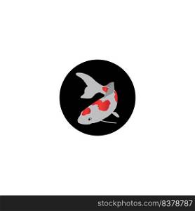 Koi fish vector icon illustration logo design