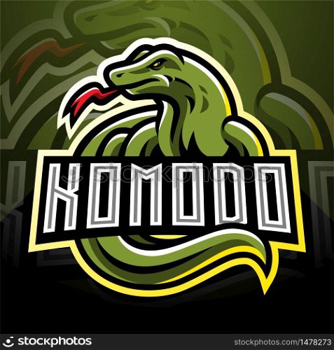 Komodo esport mascot logo design