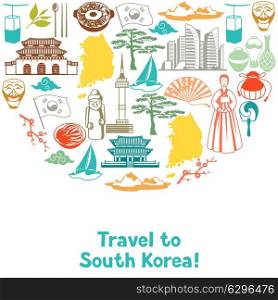 Korea background design. Korean traditional symbols and objects. Korea background design. Korean traditional symbols and objects.