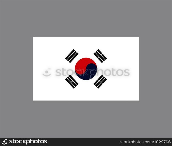 korean flag vector illustration design template