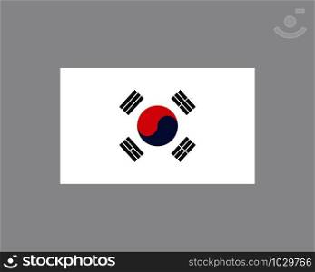 korean flag vector illustration design template