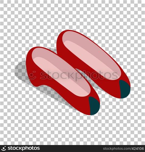 Korean national shoes isometric icon 3d on a transparent background vector illustration. Korean national shoes isometric icon