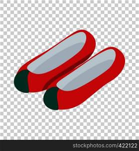 Korean shoes isometric icon 3d on a transparent background vector illustration. Korean shoes isometric icon