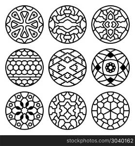 Korean traditional vector ancient buddhist patterns, ornaments and symbols. Korean traditional vector ancient buddhist patterns, ornaments and symbols. Tattoo oriental decorative illustration