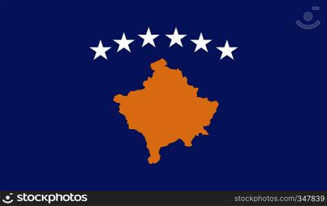 Kosovo flag image for any design in simple style. Kosovo flag image