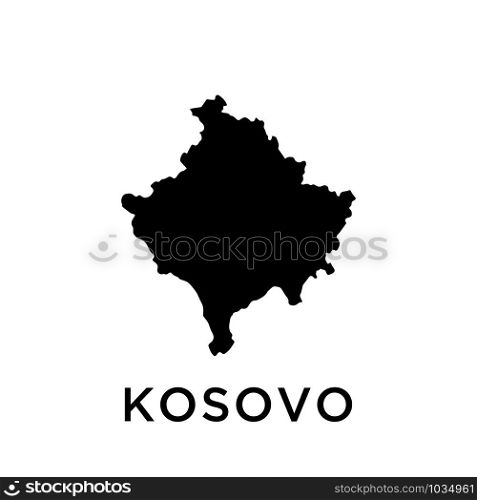 Kosovo map icon design trendy