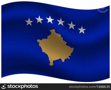 Kosovo National flag. original color and proportion. Simply vector illustration background, from all world countries flag set for design, education, icon, icon, isolated object and symbol for data visualisation