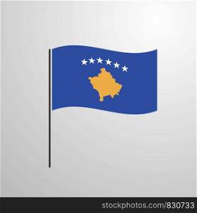 Kosovo waving Flag