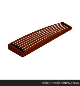 Koto, a traditional musical instrument of Japan icon in isometric 3d style on a white background . Koto, a traditional musical instrument of Japan