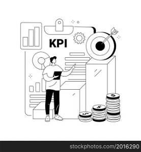 KPI abstract concept vector illustration. Key performance indicator, success measurement, company growth, business effectiveness, analytics tool, financial management, KPI abstract metaphor.. KPI abstract concept vector illustration.