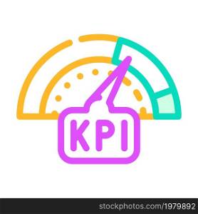 kpi business management color icon vector. kpi business management sign. isolated symbol illustration. kpi business management color icon vector illustration