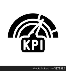 kpi business management glyph icon vector. kpi business management sign. isolated contour symbol black illustration. kpi business management glyph icon vector illustration