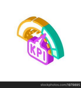 kpi business management isometric icon vector. kpi business management sign. isolated symbol illustration. kpi business management isometric icon vector illustration