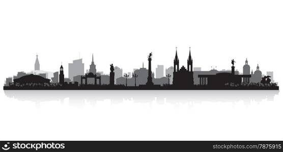 Krasnoyarsk Russia city skyline silhouette vector illustration