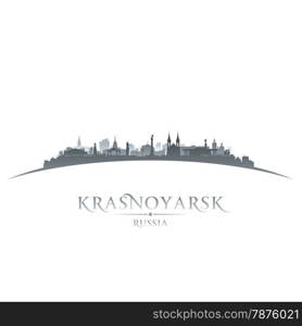 Krasnoyarsk Russia city skyline silhouette. Vector illustration