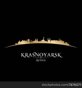 Krasnoyarsk Russia city skyline silhouette. Vector illustration