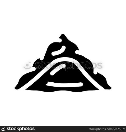 kreplach dumpling glyph icon vector. kreplach dumpling sign. isolated contour symbol black illustration. kreplach dumpling glyph icon vector illustration