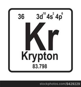 Krypton Elements Icon,vector illustration symbol template