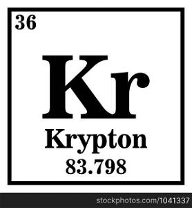 Krypton Periodic Table of the Elements Vector illustration eps 10.. Krypton Periodic Table of the Elements Vector illustration eps 10