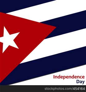 Kuba independence day with flag vector illustration for web. Kuba independence day