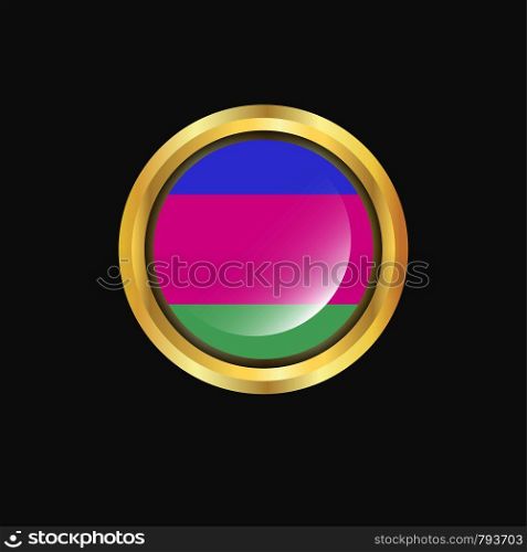 Kuban Peoples Republic flag Golden button